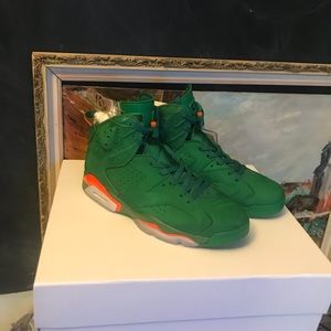 Men’s Nike green suede Jordan 6